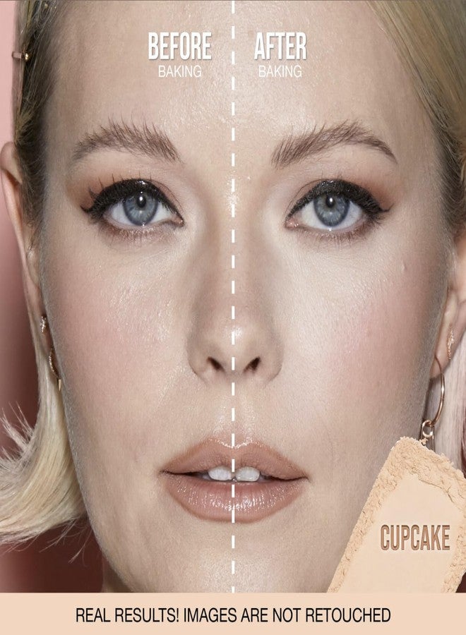 Huda بودرة هدى بيوتي المضغوطة سهلة الخبز والتثبيت، خالية من التلك، بتركيبة الكب كيك لتفتيح البشرة وتثبيتها - Image 2